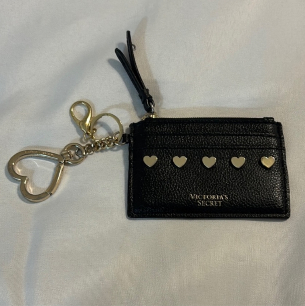 New💕Victoria's Secret Black and Gold Key Card Holder - Picture 2 of 7